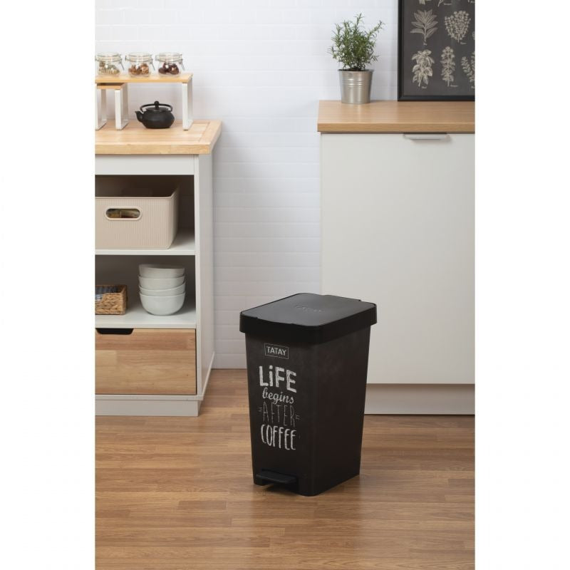 Pedal Bin Smart With Cover 25L - Black