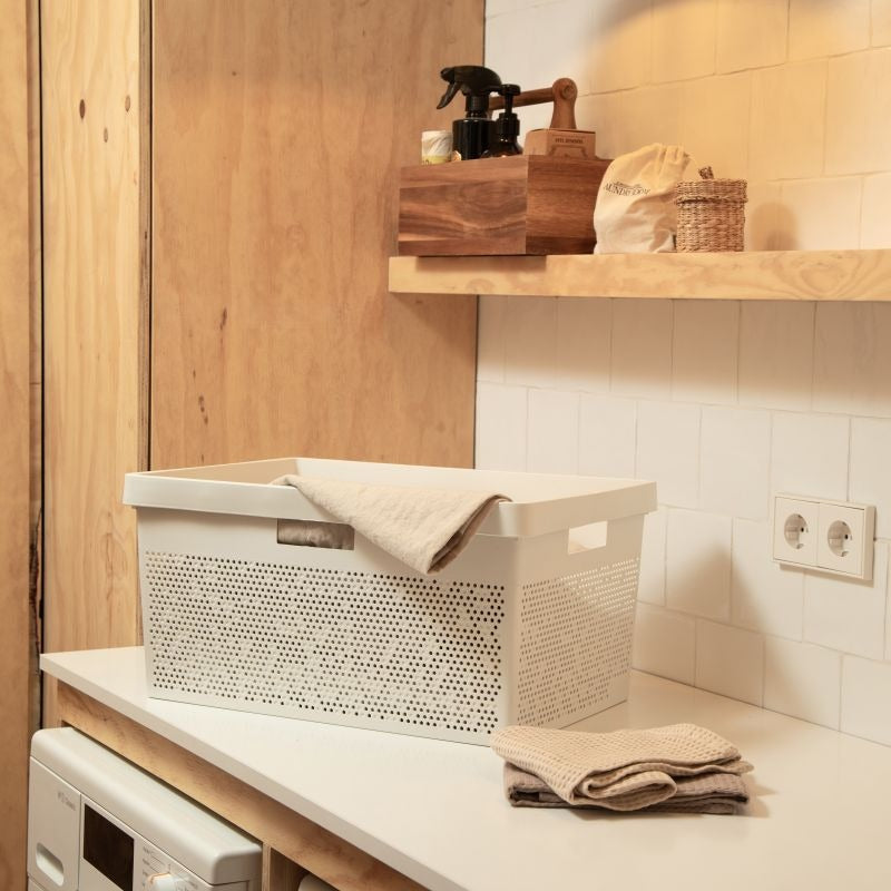 Laundry Basket  40 L- Sky White