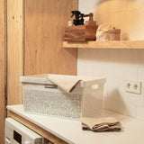Laundry Basket  40 L- Sky White
