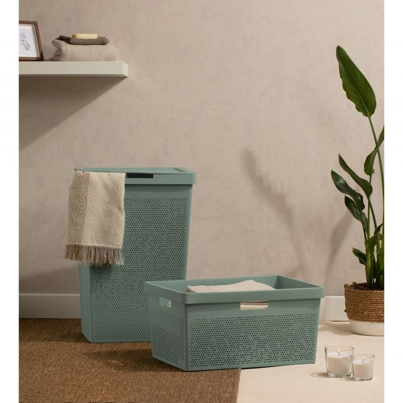Laundry Basket 40 L- Green