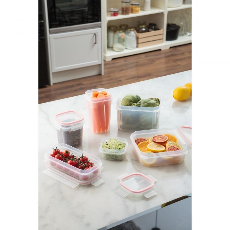 Food Container Clip Safe 0.3 L - Clear & Red