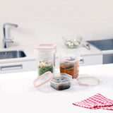 Food Container Clip Safe 1 L - Clear & Red
