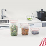 Food Container Clip Safe 1 L - Clear & Red