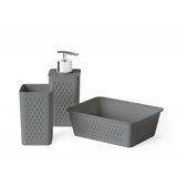 Tumbler + Dispenser + Organizer Set - Grey
