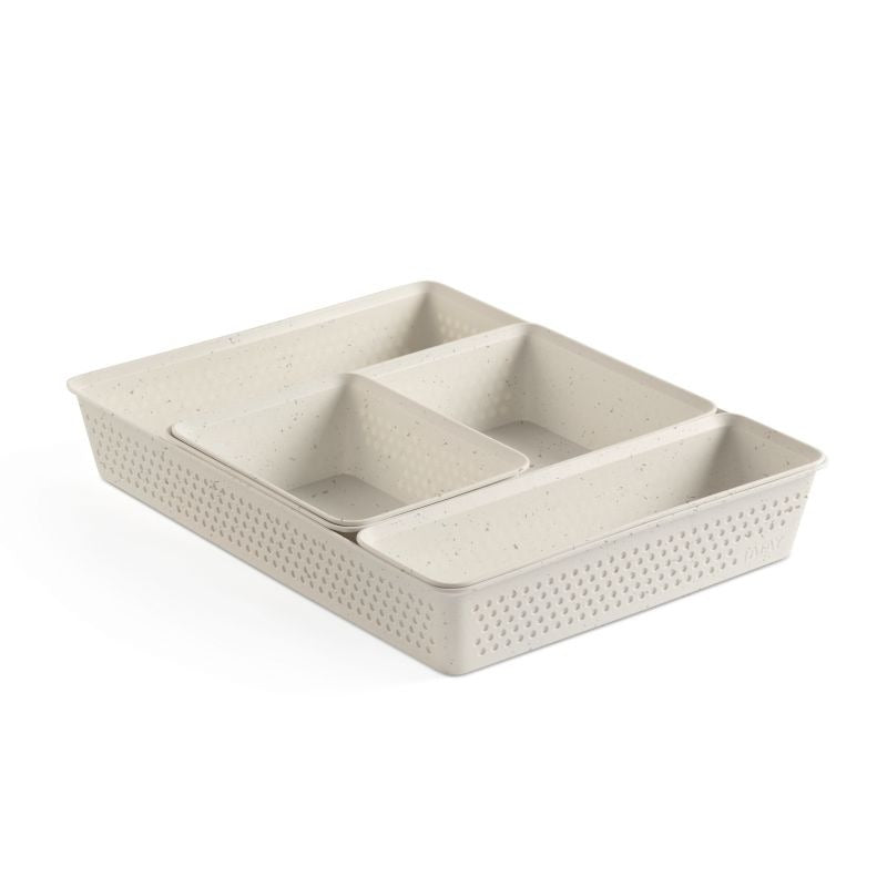 4Pcs Organizer Set Slim+A6+A5+A4 - Beige