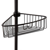 Telescopic Bar With 4 Baskets Steel - Black