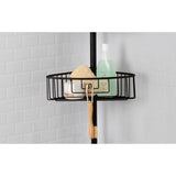 Telescopic Bar With 4 Baskets Steel - Black