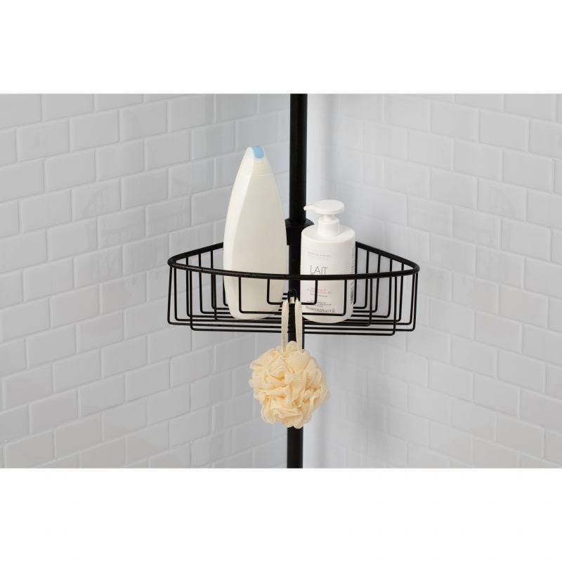 Telescopic Bar With 4 Baskets Steel - Black