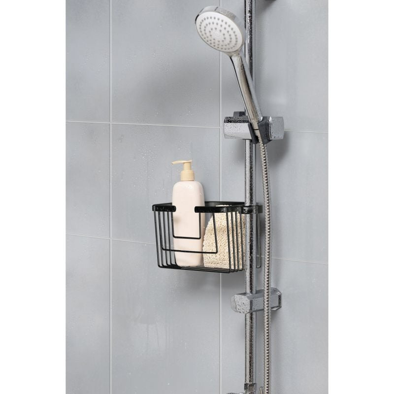 Caddy For Shower Bars Aluminium - Black