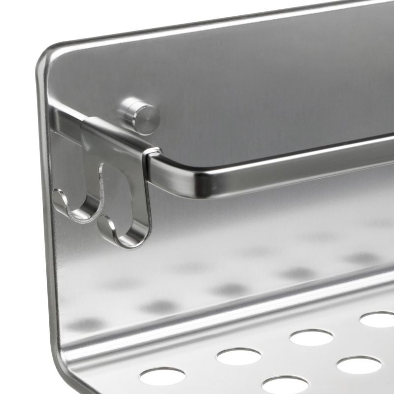 Rectangular Storage Basket Serenity 30X10X12Cm - Silver