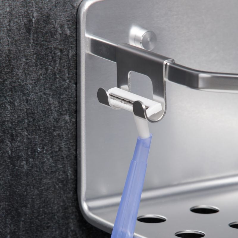 Rectangular Storage Basket Serenity 30X10X12Cm - Silver