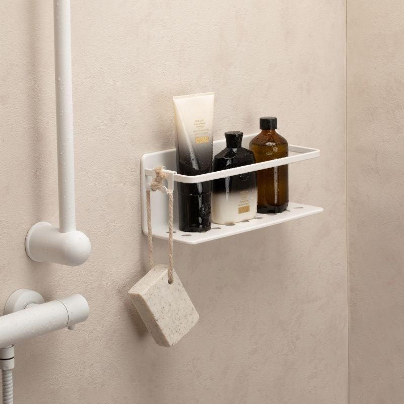 Rectangular Storage Basket Serenity 30X10X12Cm - White