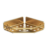 سلة تخزين لزاوية الحمام سيرينيتي 20×20×5.5 سم - ذهبي