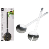 Excellent Houseware 2Pc Salad Cutlery Spoons-Silver