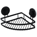 Bathroom Corner Shelf With Suction Cup 20X12.5Cm-Black