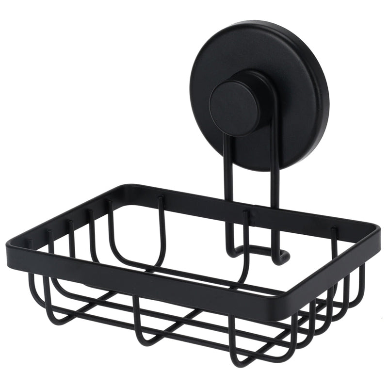 Soap Dish With Suction Cup 13X11.5X11.5Cm-Black