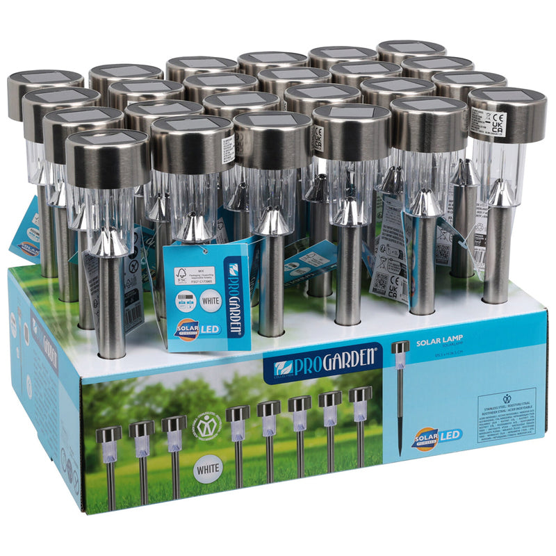 ProGarden Solar Light Dia 5.5X23Cm-Silver
