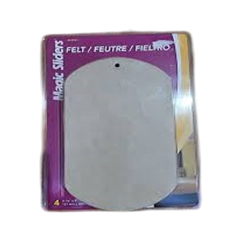 Magic Sliders Self Stick Felt Pad Rectangular 121Mm- - White