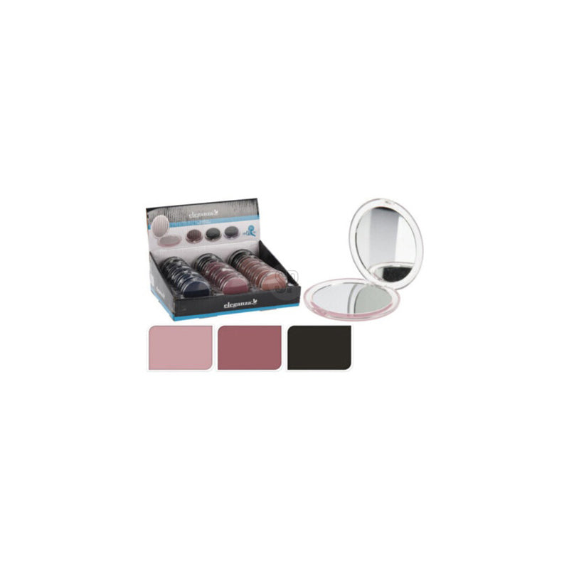Eleganza Round Double-Sided Pocket Mirror-Multicolor