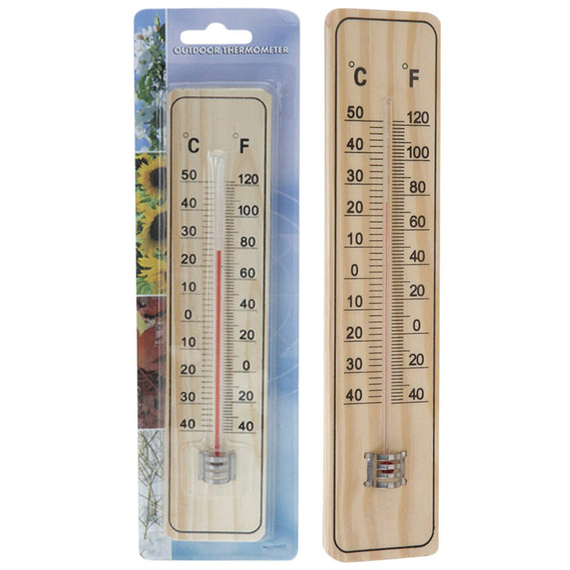 Plywood Thermometer – 22.5 × 5 Centimeter-Beige