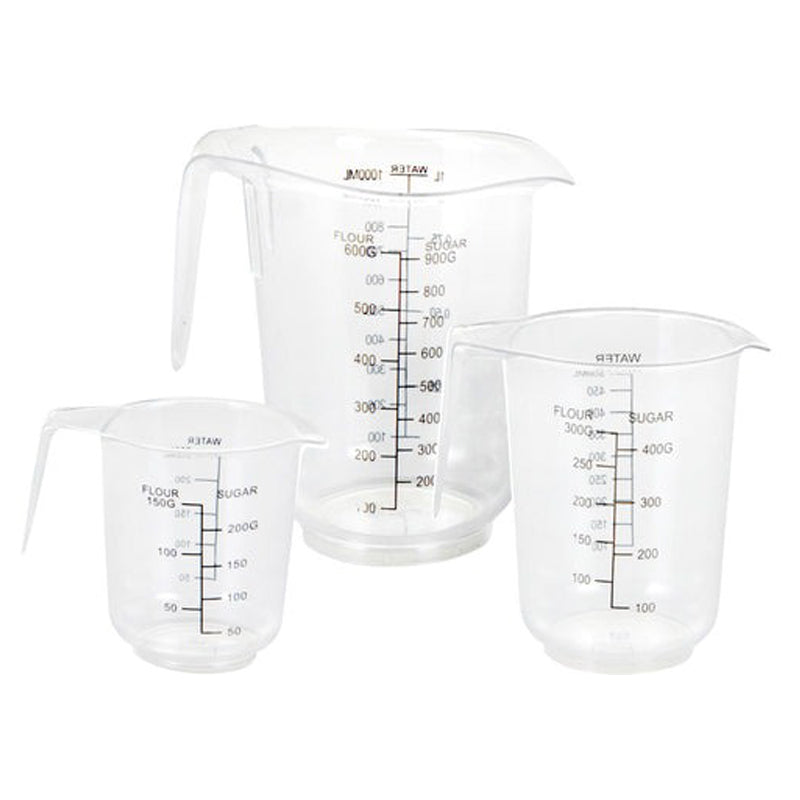 Measuring Jug 3 Piece Set-Clear
