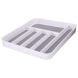 Plastic Cutlery Tray – 41 × 33 × 4.5 Cm-White - Gray