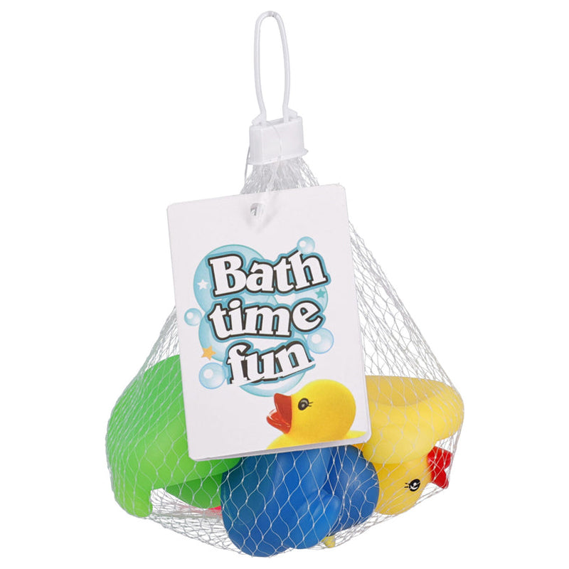4 Pieces Bath Duck 5.5 Centimeter-Multicolor