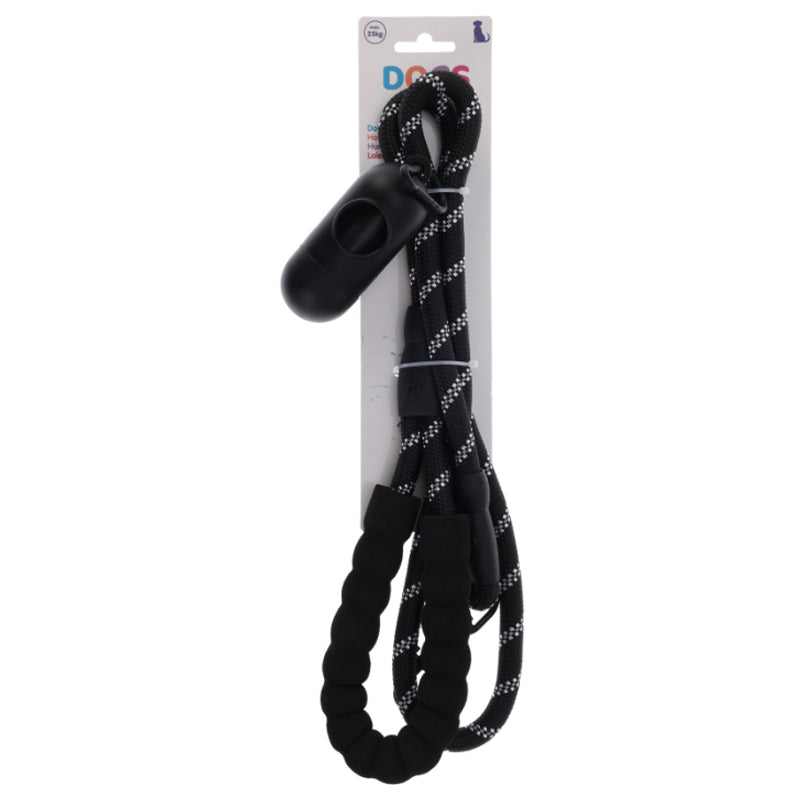 Dogleash With Poop Bags 150X1.2 Centimeter-Black