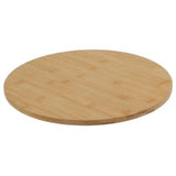 Excellent Houseware Bamboo Rotating Serving Board Round 35 Centimeter-Beige