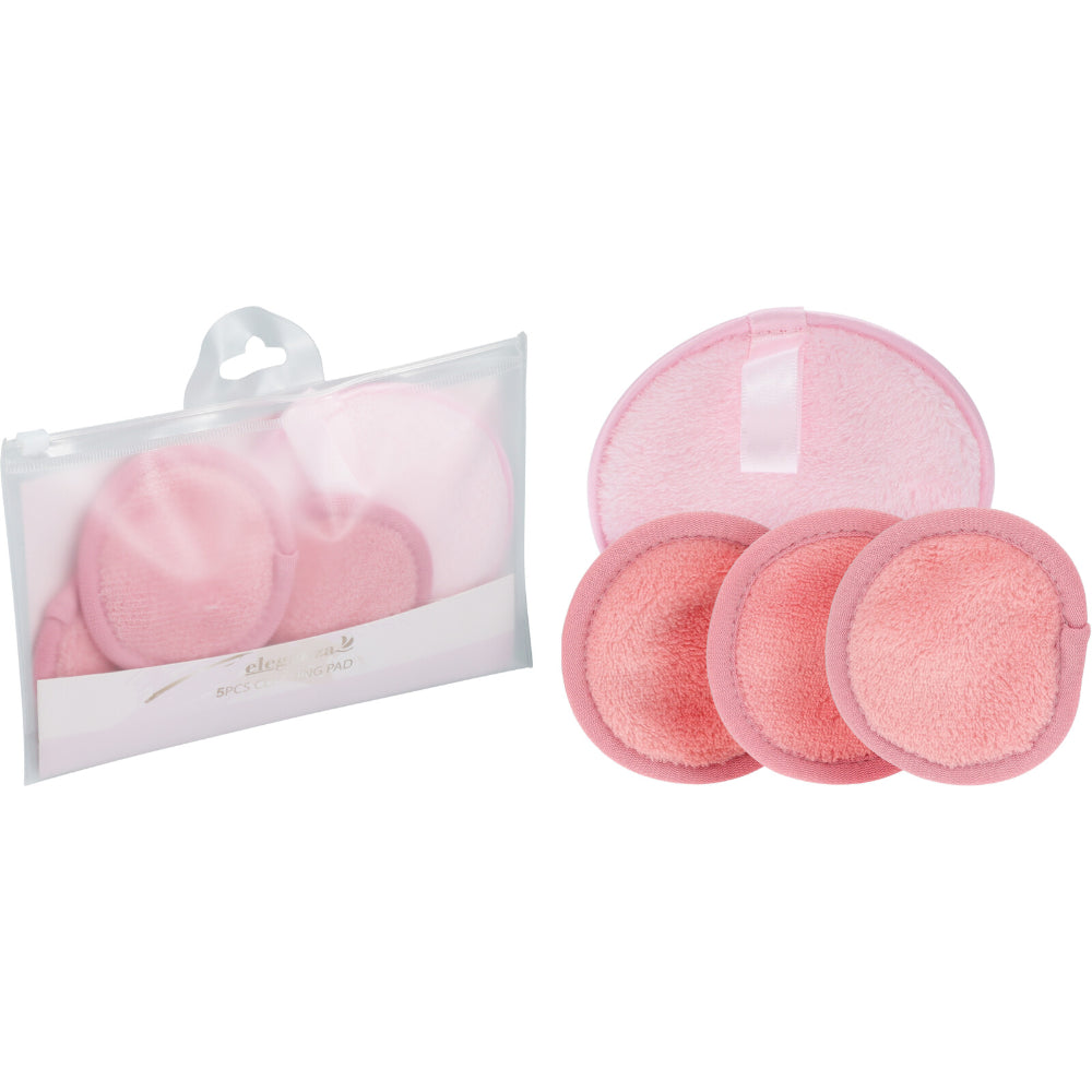 Tweezerman 5-Piece Makeup Remover Pad Set-Pink