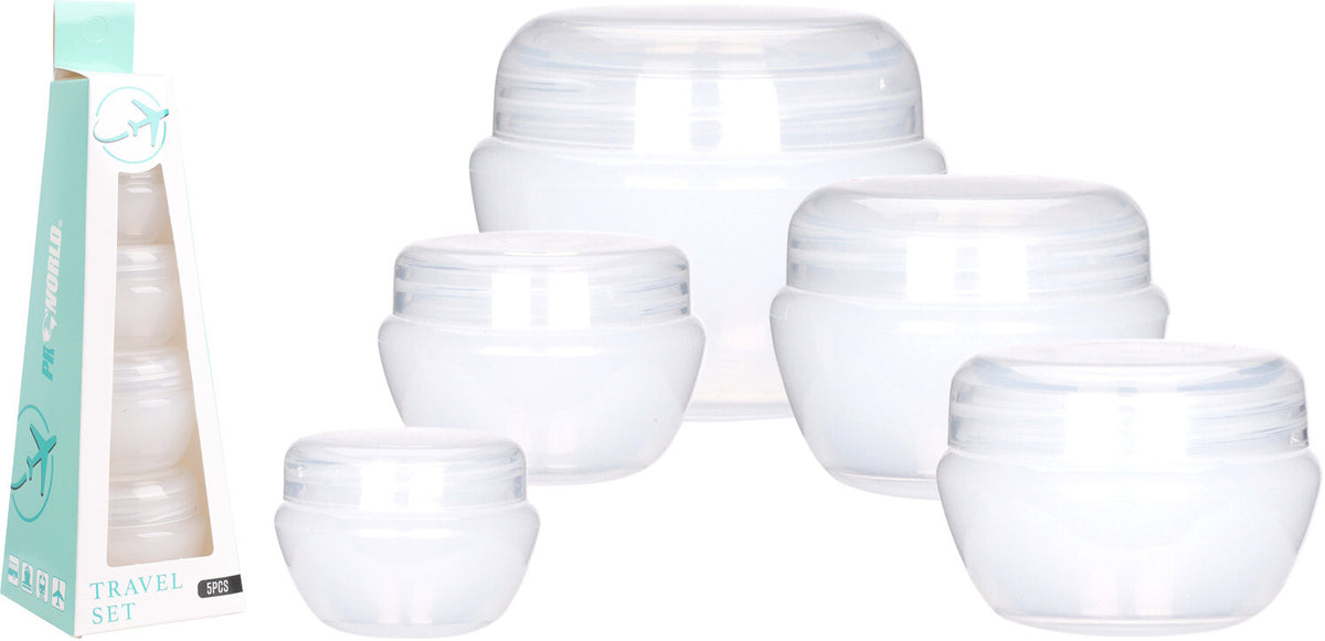 Pronorld 5 Pieces Travel Set-Clear