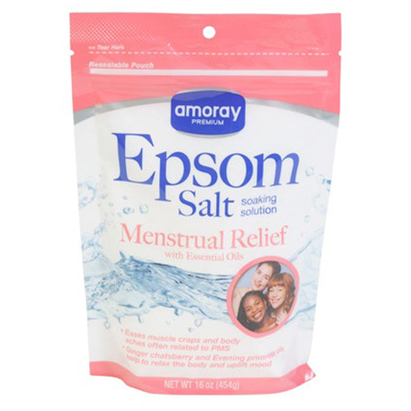Amoray Epsom Salt 160Z Menstrual Relief With Essential Oil-Multicolour