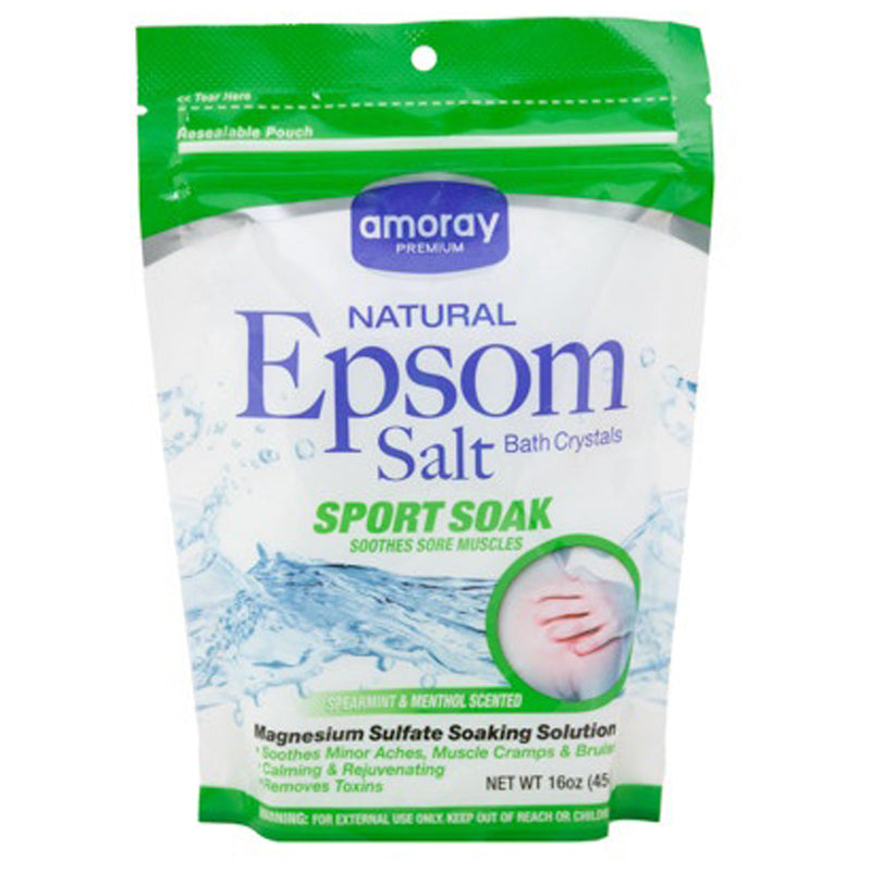 Amoray Epsom Salt 160Z Pre Post Workout Menthol-Multicolour