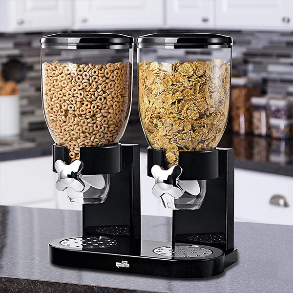 Cereal dispenser double - Black