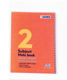 Power Line A4 College Ruled 2-Subject Notebook (80 Sheets) Orange