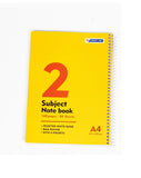 Power Line A4 College Ruled 2-Subject Notebook (80 Sheets) Yellow