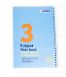 Power Line A4 College Ruled 3-Subject Notebook (100 Sheets) Blue