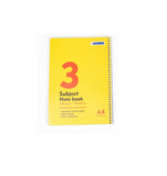 Power Line A4 College Ruled 3-Subject Notebook (100 Sheets) Yellow