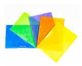 Huajie A4 L-Shaped Plastic Clear Folder Sleeves Orange