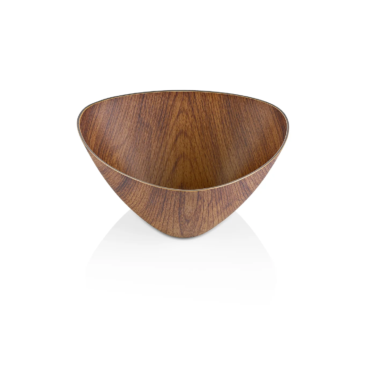 Wood Finish Extra Large Triangle Bowl - Brown