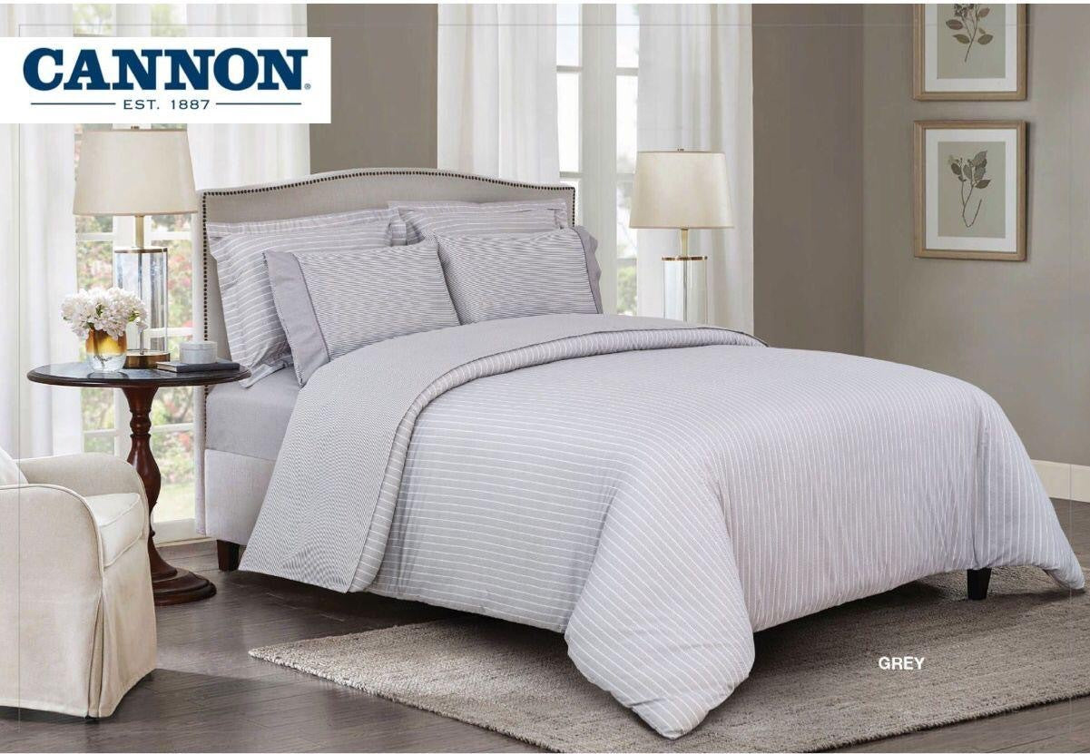 Queen Wide Strip Comforter Set