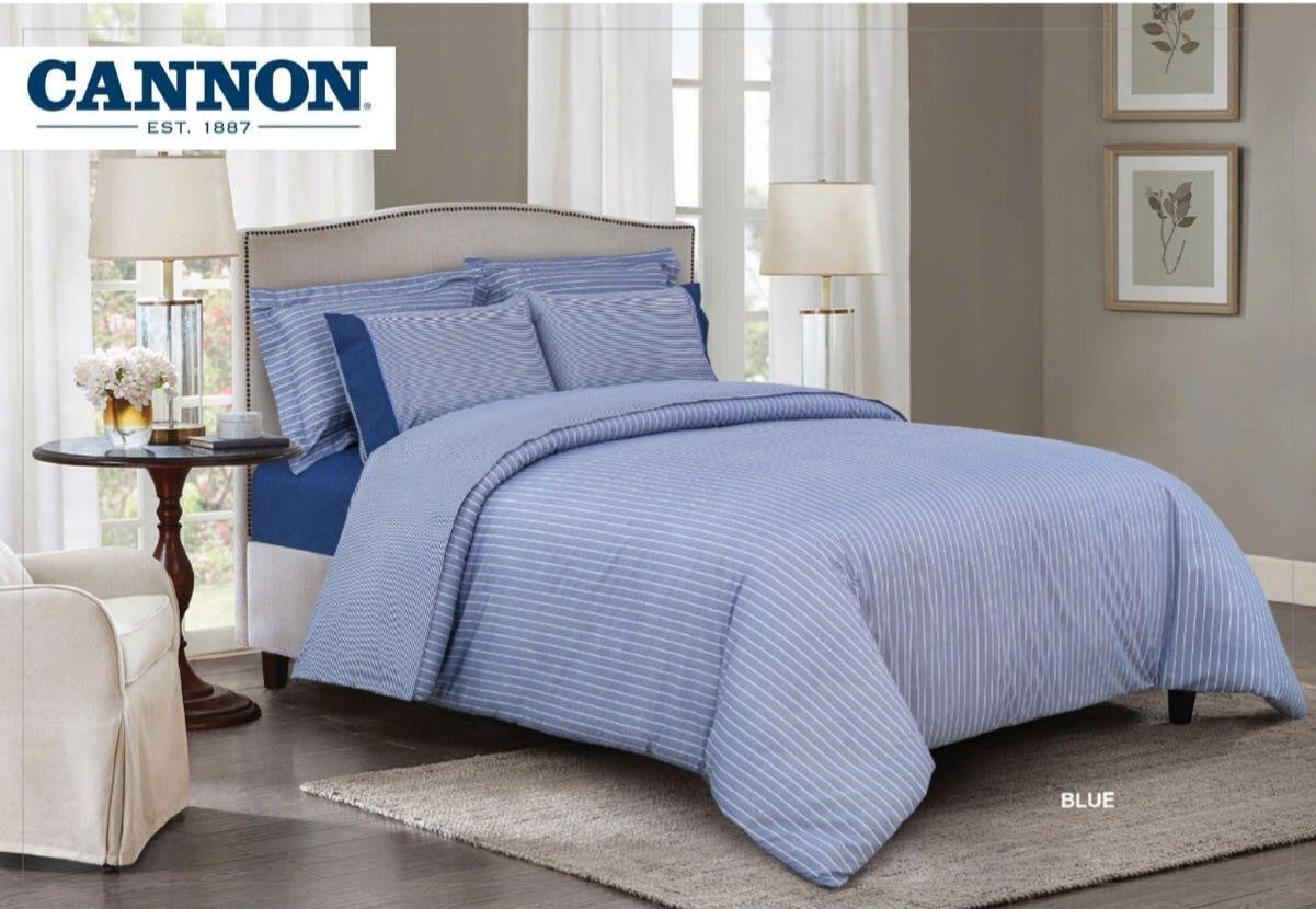 Queen Wide Strip Comforter Set