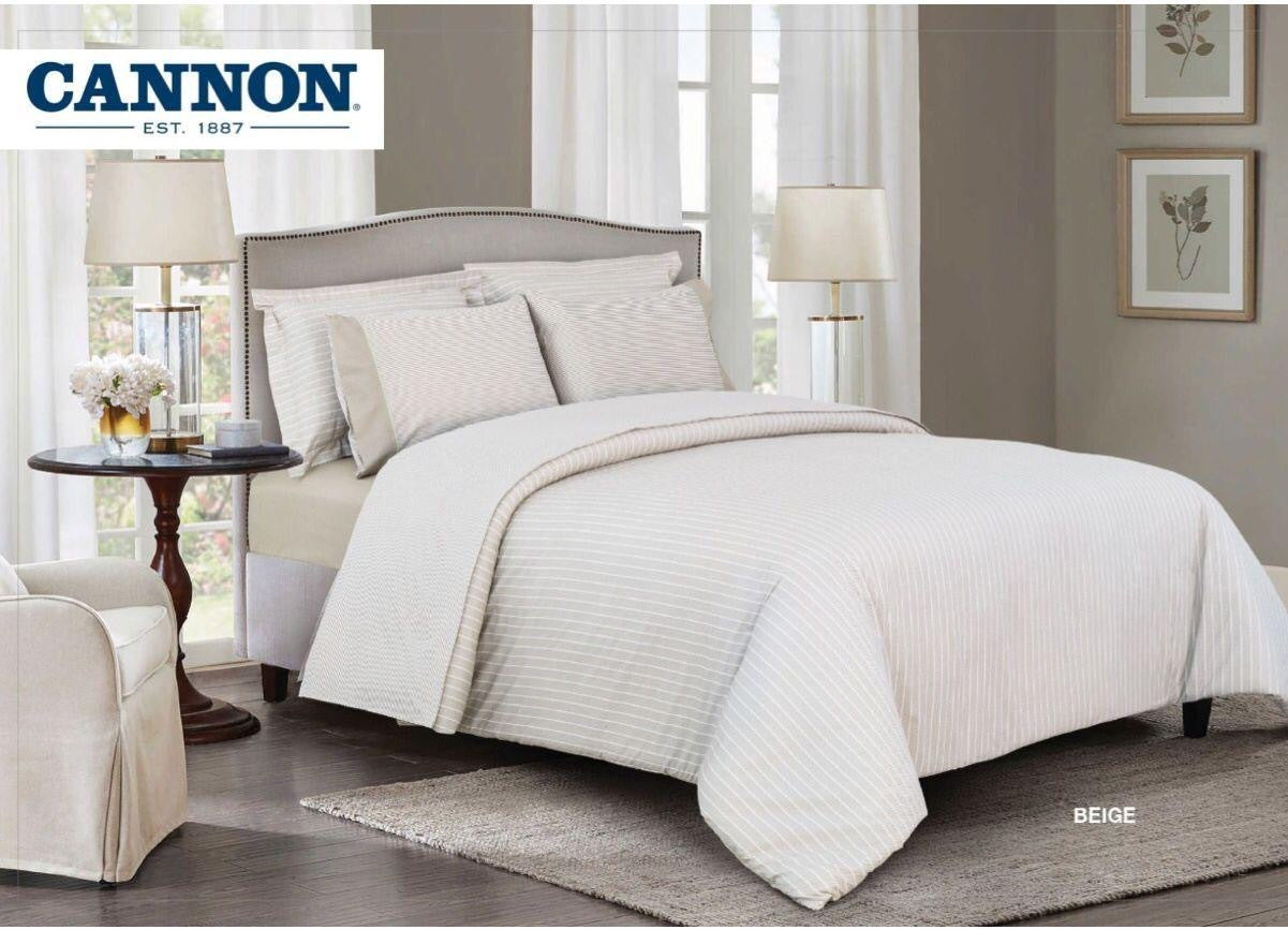 Queen Wide Strip Comforter Set