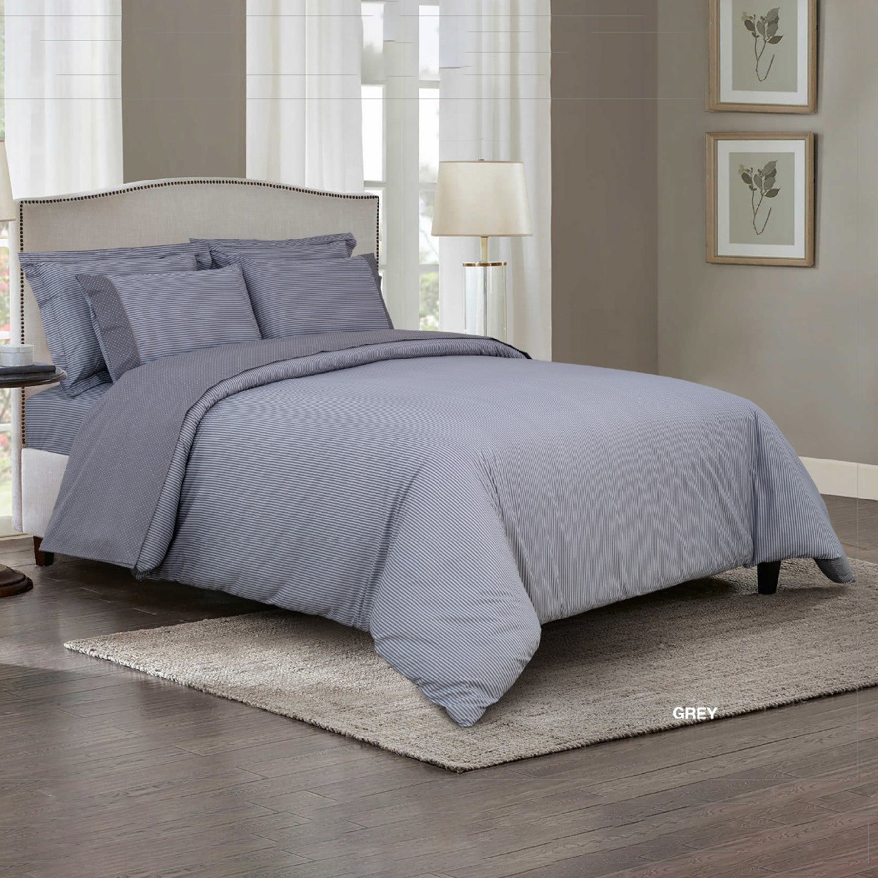 Queen Striped Comforter Set