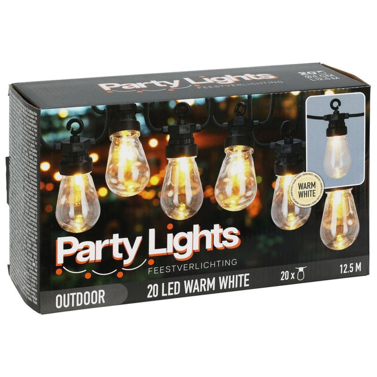 20pcs String Lights LED - Warm White 12.5m