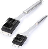 2pcs BBQ Stainless steel wire Brush with scraper